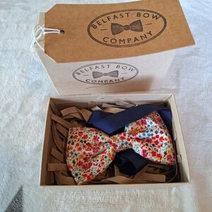 Belfast Bow Company Handmade Bowtie Floral Pattern Box Included Wedding Party